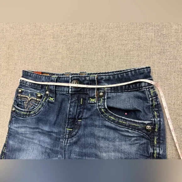 Men’s Rock Revival Dark Blue Straight Jeans - Picture 7 of 12